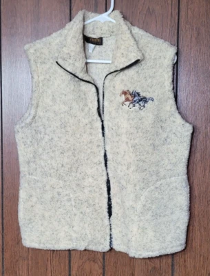 David Paul Nueva York De Colección EE. UU. Polar Caballo Vaquero Ecuestre Western Chaleco Talla M Foto 1 de 4