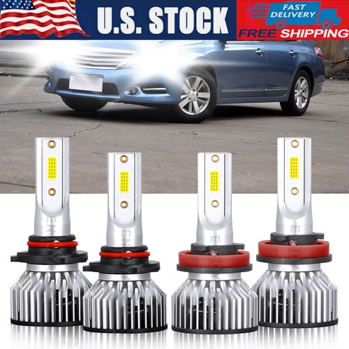 For Nissan Altima 20192022 4Pcs LED Headlight Bulbs Hi Low Beam kit