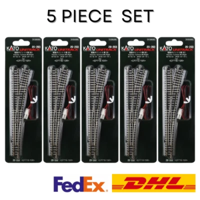 KATO 20-203 N Scale Unitrack Electric Turnout #6  Right Hand 5 Piece N Gauge F/S - Image 1 of 4