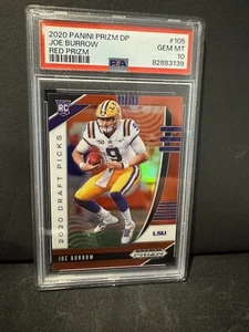 Panini Prizm Draft Picks 2020 novatos rojo Joe Burrow PSA 10 GEMAS MT novato radiocontrol - Imagen 1 de 2