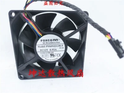 1 PCS  Foxconn Fan PVA092J12M-P  DC 12V 0.95A 9032 9CM 4-wire cooling fan - Image 1 of 3