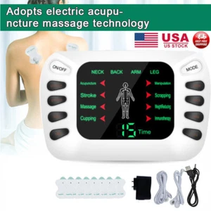 Electric Pulse Massager Tens Unit Muscle Stimulator Machine Therapy Pain Relief - Picture 1 of 16