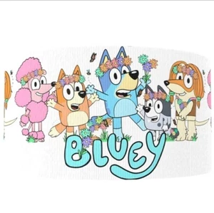 1.5 INCH Bluey GROSGRAIN RIBBON Hair Bow Supplies Flower Dog 1253675 - Picture 1 of 2