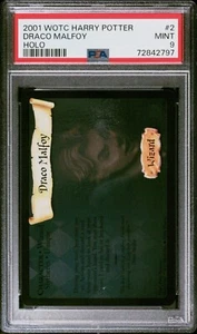 PSA 9 WOTC HARRY POTTER 2 DRACO MALFOY HOLO - Picture 1 of 2