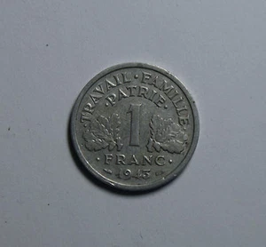 1 Franc France France French Coin Francaise 1943 Excellent! - Picture 1 of 2