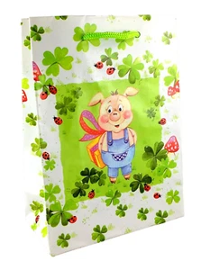 Geschenktüte 40766 Schweinchen Geschenktasche Geburtstag 11,5 x 13,7 x 6 cm - Bild 1 von 1