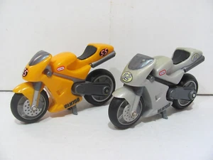 Little Tikes Rugged Riggz Hauler Replacement Yellow & Grey Motorcycles Set of 2 - Picture 1 of 15