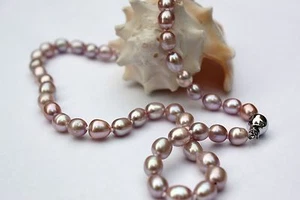 A69 46cm natural de Crianza Agua Dulce Perlas JOYA COLLAR - Imagen 1 de 1