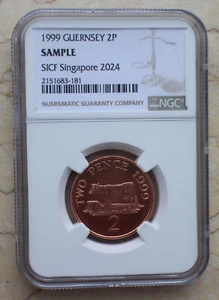 NGC 1999 Guernsey Sample Coin for SICF Singapore 2024 - Picture 1 of 2