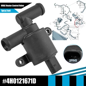 Heater Control Water Valve for Audi A3 A4 A5 A6 Q7 VW GTI Tiguan Golf 4H0121671D - Picture 1 of 11