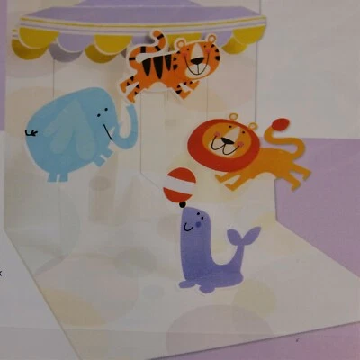 Pop Up Birthday Card New Baby Mobile Treasures 3D Greeting Card  - Image 1 of 4