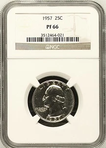 1957 25C Proof Washington Quarter Dollar NGC PF66        3512464-021 - Picture 1 of 2