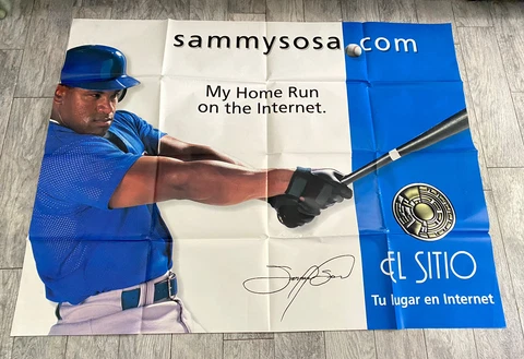 VINTAGE SAMMY SOSA 5ft NYC Subway Advertising POSTER 5FT Chicago Cubs Cover