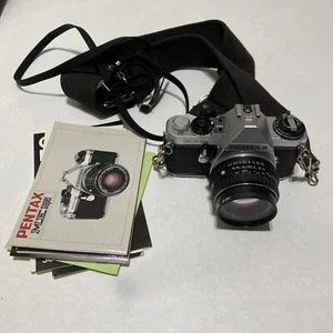 Pentax ME Super 35mm SLR Camera Kit w/ 50mm Lens (unknown Condition) - Picture 1 of 14