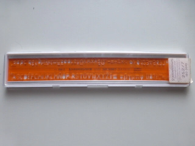 Schriftschablone STANDARDGRAPH N° 252/7  7mm Schrifthöhe gerade Schrift  - Bild 1 von 1