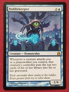 Magic The Gathering COMMANDER 2011 RIDDLEKEEPER blue card MTG - Picture 1 of 2