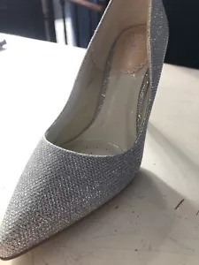Pink Paradox Flush Silver Glitter Größe 3 Pfennigabsatz spitz zulaufend neu im Karton - Bild 1 von 11