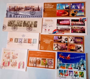 GB 2012~Year Set~Mini Sheets Only~(9)~ Fine Used Sets, on piece~ex fdc~UK - Picture 1 of 3