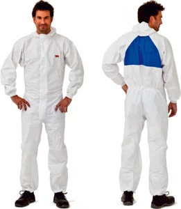 3M Einweg-Overall Schutzanzug Größe M mit Kapuze und Klimazone - Picture 1 of 4