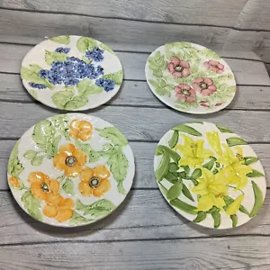 Set 4 piatti insalata fiori Fleurs Du Jour di Shafford vintage 1988 Cottage - Foto 1 di 15