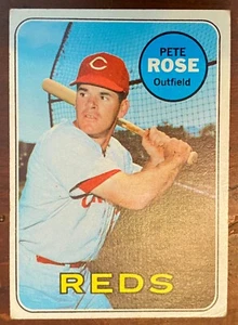 PETE ROSE 1969 Topps #120 🔥Authentic Vintage 💎 No creases VG+ or better 💎 - Picture 1 of 3