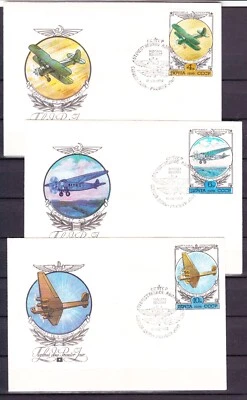 Russia, 1978, 6 FDC,  Aviation, Michel 4751-4756 - Image 1 of 2