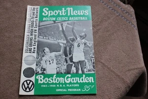 1966 Boston Celtics home NBA basketball playoff program v Cincinnati Royals - Picture 1 of 4