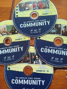 Community: Complete First Season 1 (DVD, 2010, 4-Disc Set) Dan Harmon Discs Only - Picture 1 of 1