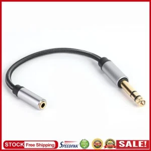 6.35mm 1/4 inch Male Plug to 3.5mm 1/8 inch Female Jack Stereo Mic Audio Cable - Afbeelding 1 van 9