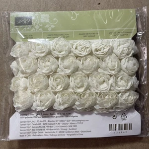 Stampin' Up! Vanilla 5/8" Flower Trim 2 Yards New Floral Ribbon Very Rose 126869 - Bild 1 von 2