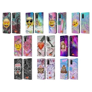 OFFICIAL emoji® SOLOS LEATHER BOOK CASE FOR SAMSUNG PHONES 1 - Picture 1 of 10