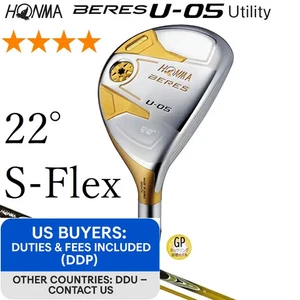 HONMA BERES U-05 Hybrid 4-Star GP U22 22° S-Flex ARMRQ∞ 48 4S w/Headcover - Picture 1 of 8