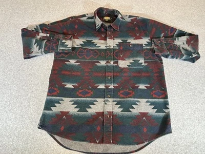 Cabela's Shirt Mens Large Aztec Print Chamois Flannel Long Sleeve Button Western - Image 1 of 4