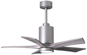 42" Patricia-5 Brushed Nickel and Barn Wood LED Ceiling Fan - Picture 1 of 1