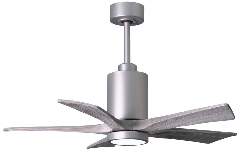 42" Patricia-5 Brushed Nickel and Barn Wood LED Ceiling Fan - Image 1 of 1