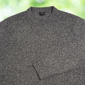 J CREW Pullover Herren Large Wollmischung blau hellbraun meliert Rundhals Pullover weich - Bild 1 von 12