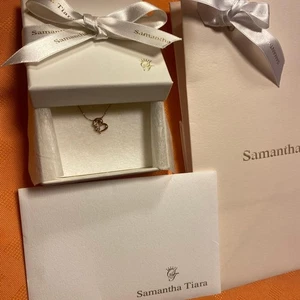 Samantha Tiara Diamant Collier K10 Gold süße doppelte Diamanten - Bild 1 von 3