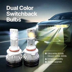 H11/H8/H9 Dual Color Switchback LED Light Bulbs - Picture 1 of 1