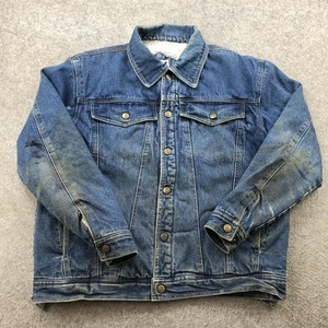 Vintage Stratford Collection Jeansjacke Herren Large blau Sherpa gefüttert Trucker - Bild 1 von 13