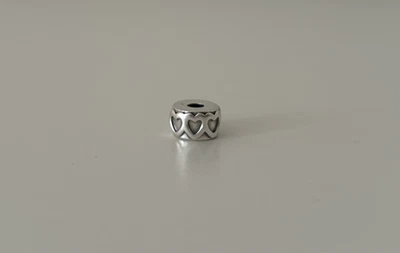 Pandora Gereihte Herzen Clip Sterling Silber - Bild 1 von 4