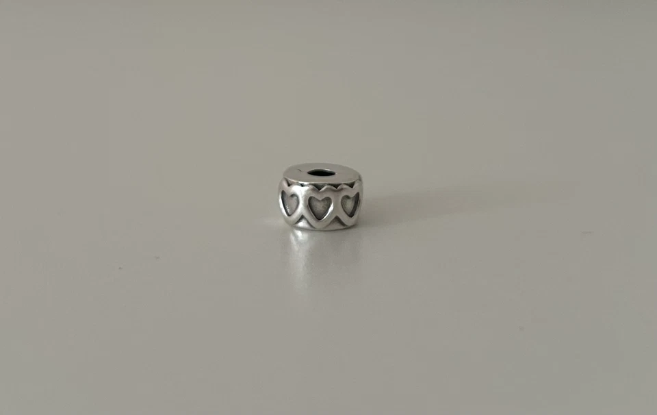 Pandora Gereihte Herzen Clip Sterling Silber - Bild 1 von 4