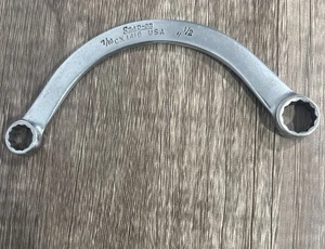Snap On 7/16" x 1/2" Half Moon Double Box End Wrench 12 Point CX1416 USA - Bild 1 von 4