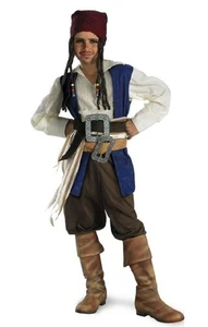 Child Captain Jack Sparrow Costume SM(4-6) Disney's Pirates of the Caribbean - Picture 1 of 2