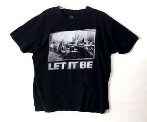 The Beatles Band Let It Be Studio Photograph Graphic T-Shirt Black XL  - Picture 1 of 6