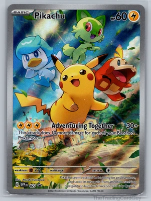 Pikachu Promo SV: Scarlet & Violet Promo Cards 027 NM - Image 1 of 4