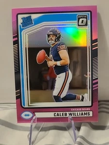 2024 Panini Donruss - Rated Rookie Caleb Williams #327 Optic Preview Pink Prizm - Picture 1 of 2