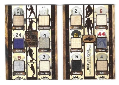 RUTH Mays JACKON Mantle COBB 2025 Leaf History Book 12 GAME USED JERSEY BAT 2/12 - Image 1 of 2