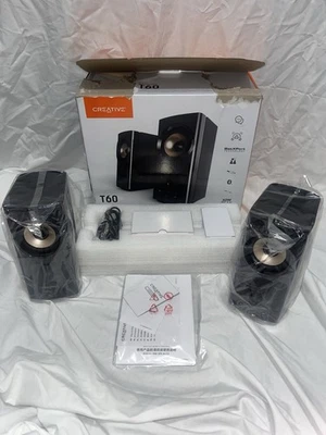 Creative Labs T60 Compact Hi-Fi 2.0 Desktop Speakers W/ Clear Dialog & Surround - Image 1 of 2