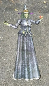 5-6 ft Very Large Vintage Die Cut Jointed Halloween Witch Hanging Decoration - Picture 1 of 3