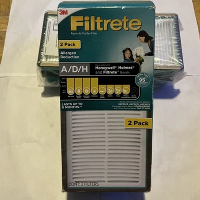 3M Filtrete A/D/H Allergen Air Purifier Filter 2 Pack Holmes Honeywell - Image 1 of 4